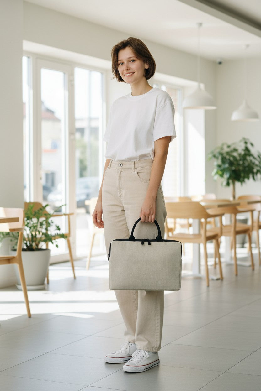 Classic Jute Laptop Bag – Carry Work Essentials in Style & Comfort