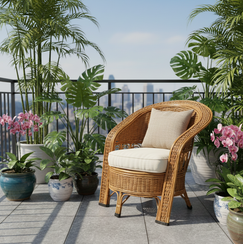 The Bombay Handcrafted Lattice Chair