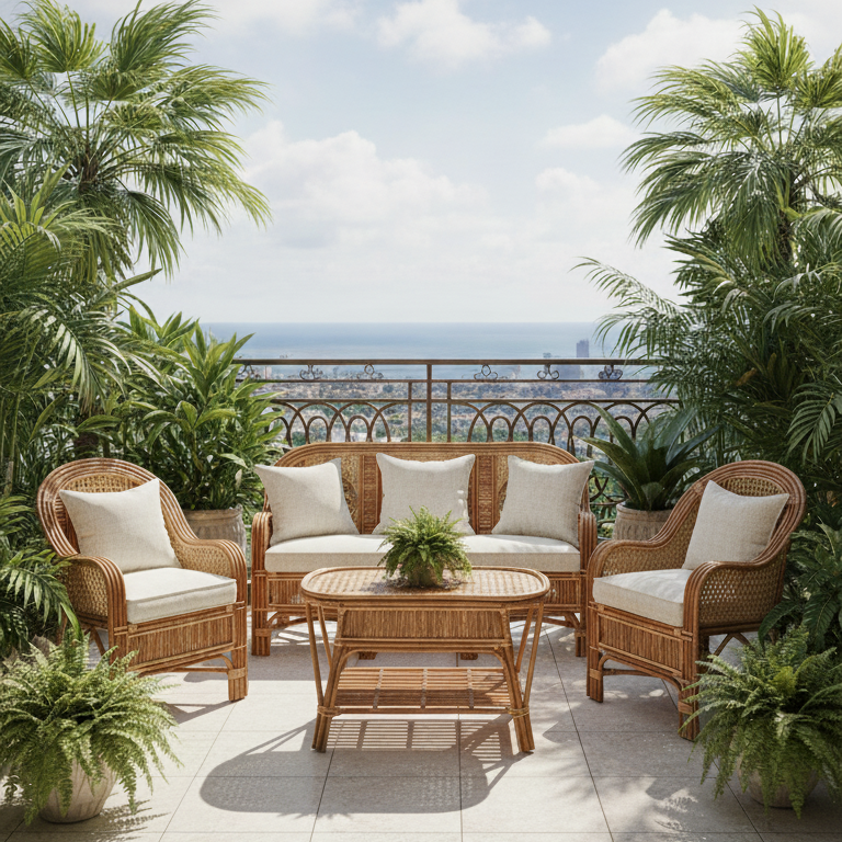 Monaco Floral Weave Lounge Suite