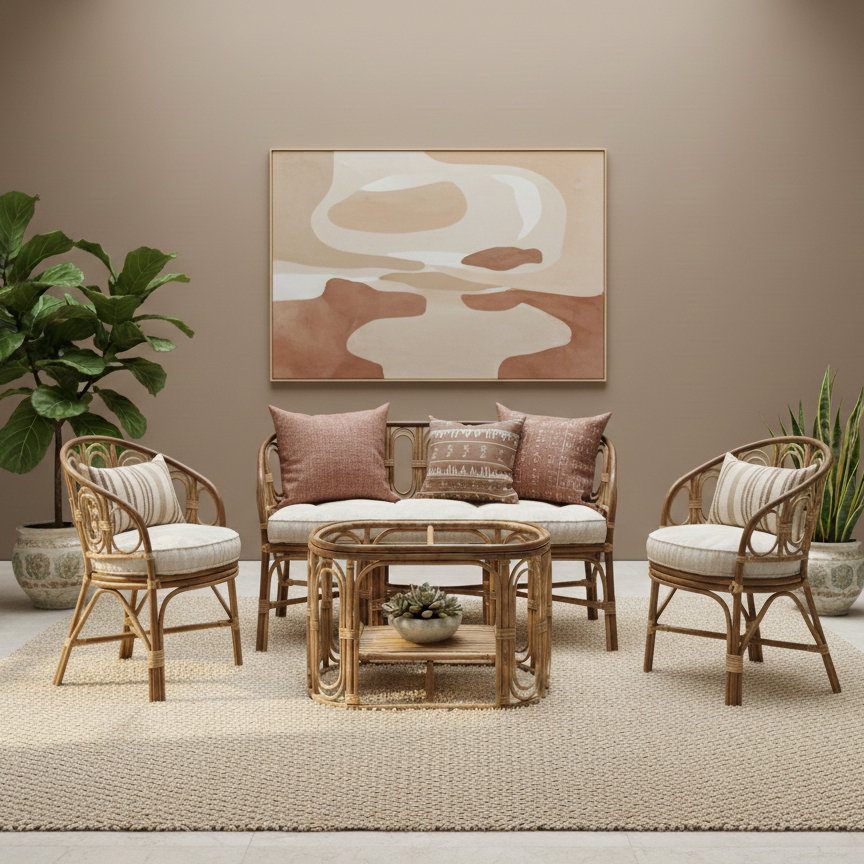 The Orbit Minimalist Wicker Lounge