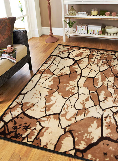 Brown and Beige Luxury Design Rug-Bisha Rugs
