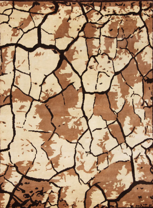 Brown and Beige Luxury Design Rug-Bisha Rugs