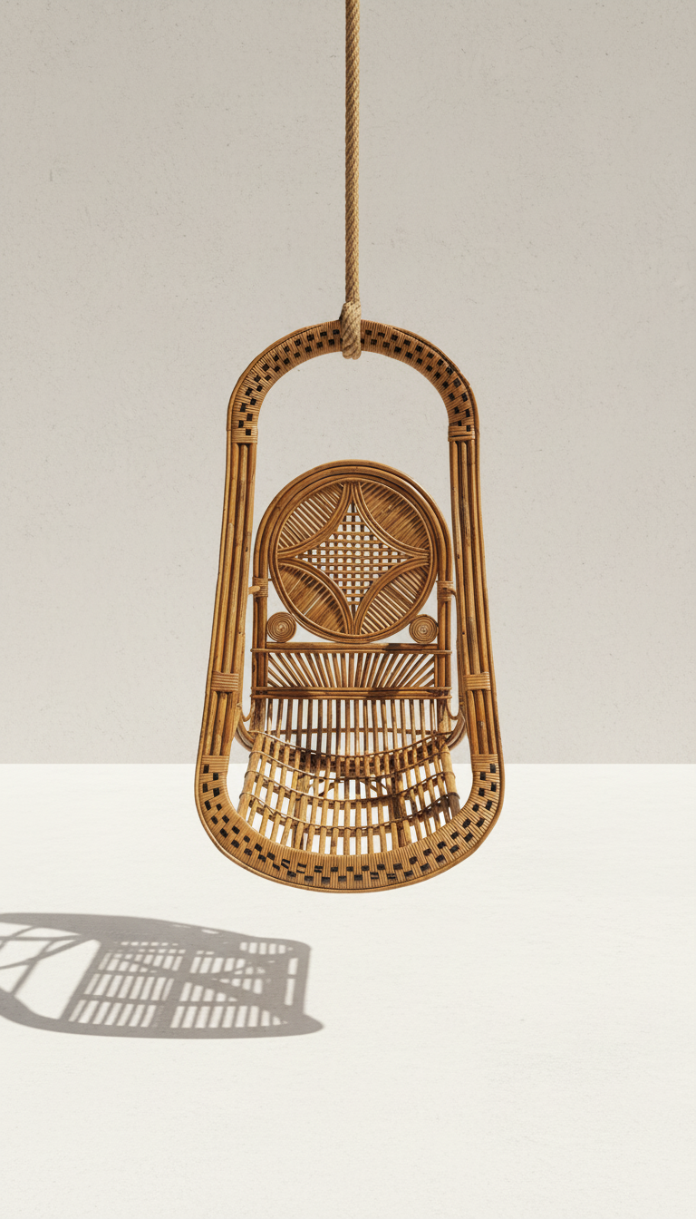 Handwoven Rattan Hanging Chair