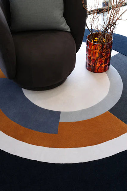 Plateau Modern Design Round Rug-Bisha Rugs