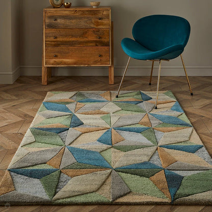Lilianna Modern Embossed Geometric Hand-Tufted Rug -Bisha Rugs