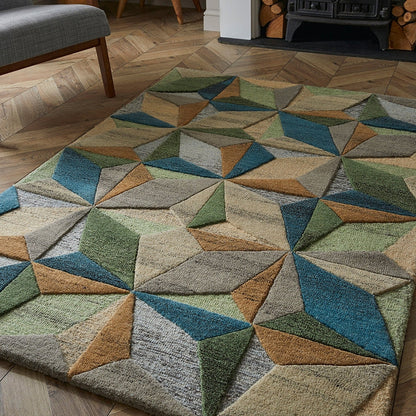 Lilianna Modern Embossed Geometric Hand-Tufted Rug -Bisha Rugs
