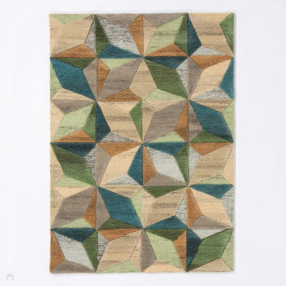 Lilianna Modern Embossed Geometric Hand-Tufted Rug -Bisha Rugs