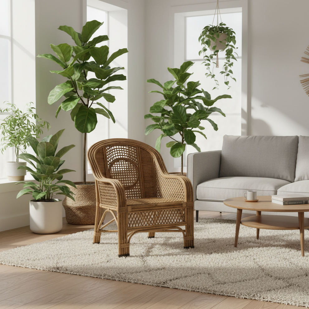 The Geometric Motif Barrel Chair