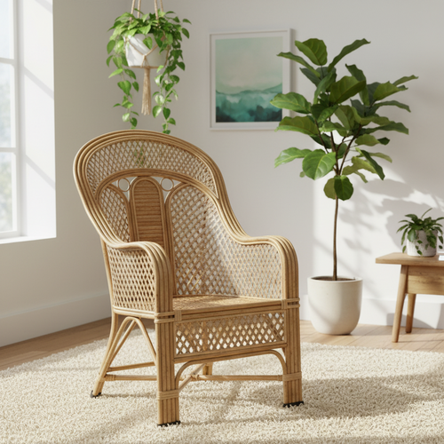 Heritage Weave Indian Cane Armchair