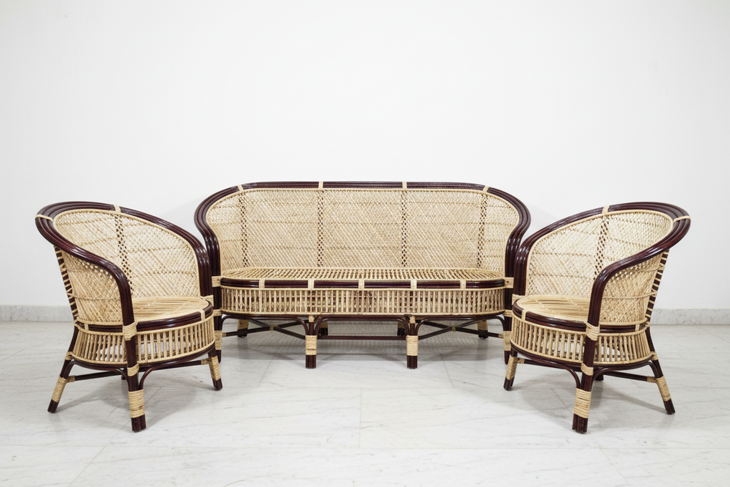 The Mahogany Edge Wicker Lounge Set