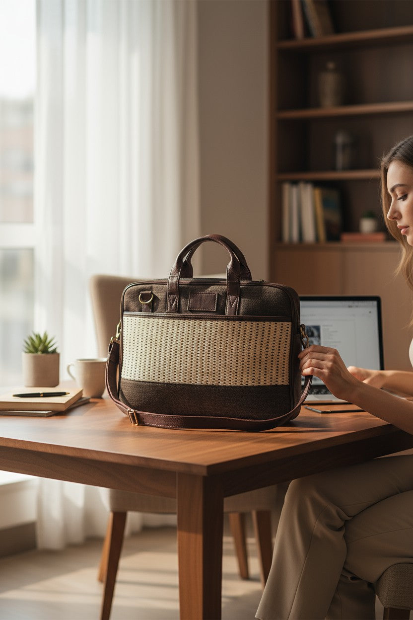 Premium Jute Laptop Bag – A Work Companion That Matches Your Lifestyle