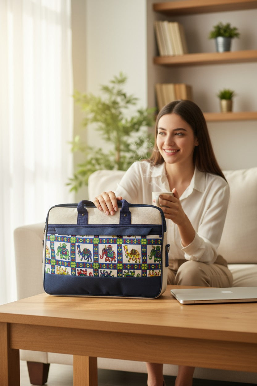 Contemporary Art Print Laptop Bag - Ancient Art, Modern Professional
