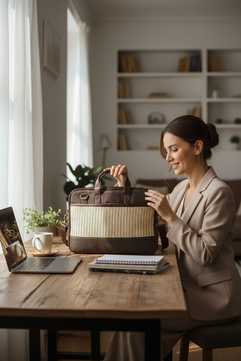 Premium Jute Laptop Bag – A Work Companion That Matches Your Lifestyle