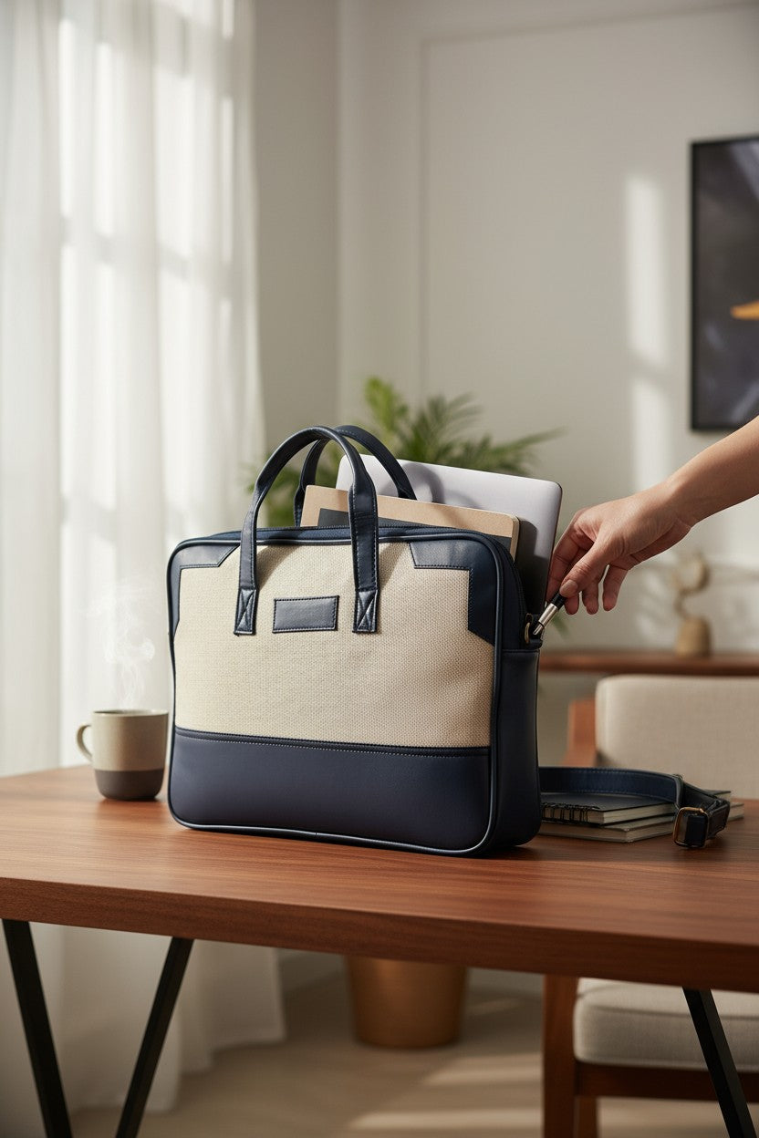 Eco-Friendly Jute Laptop Bag - Sustainable Protection for Your Tech