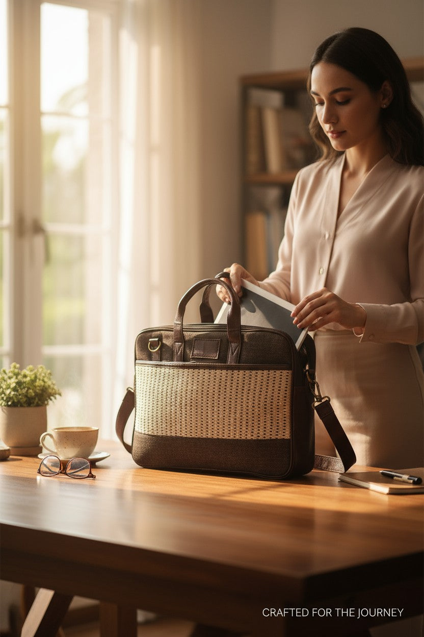 Premium Jute Laptop Bag – A Work Companion That Matches Your Lifestyle