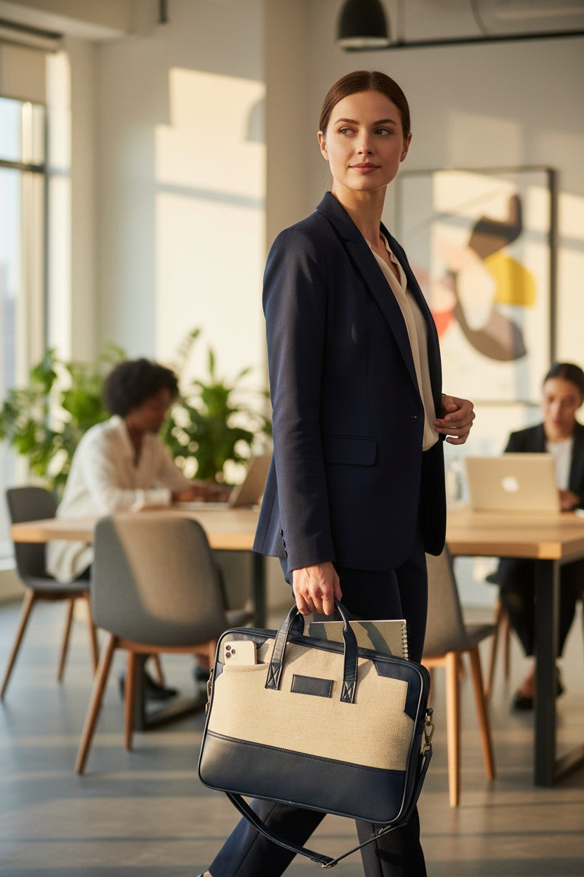 Eco-Friendly Jute Laptop Bag - Sustainable Protection for Your Tech