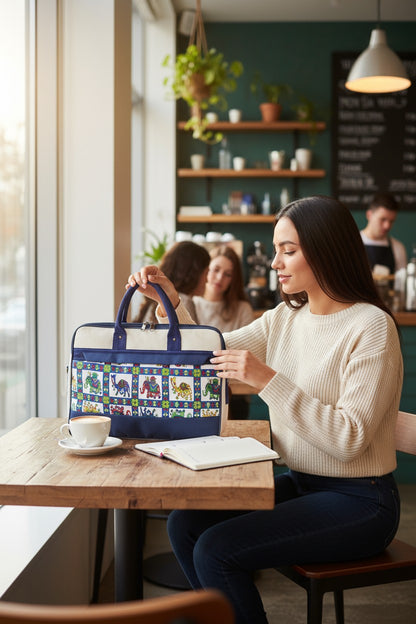 Contemporary Art Print Laptop Bag - Ancient Art, Modern Professional