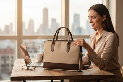 Stylish Jute Laptop Bag – For Office Days, Coffee Dates & Weekend Getaways