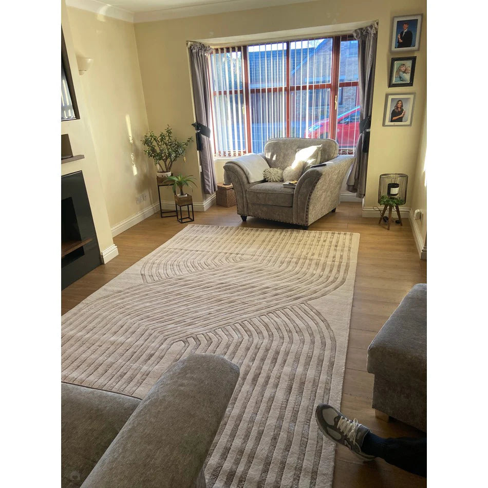 Solsitice Modern Geometric Hand-Tufted Rug -Bisha Rugs