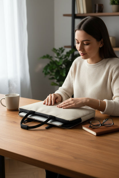 Classic Jute Laptop Bag – Carry Work Essentials in Style & Comfort
