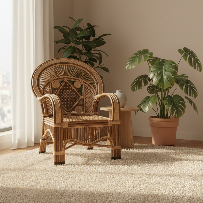 The Seamless Loom Cane Armchair