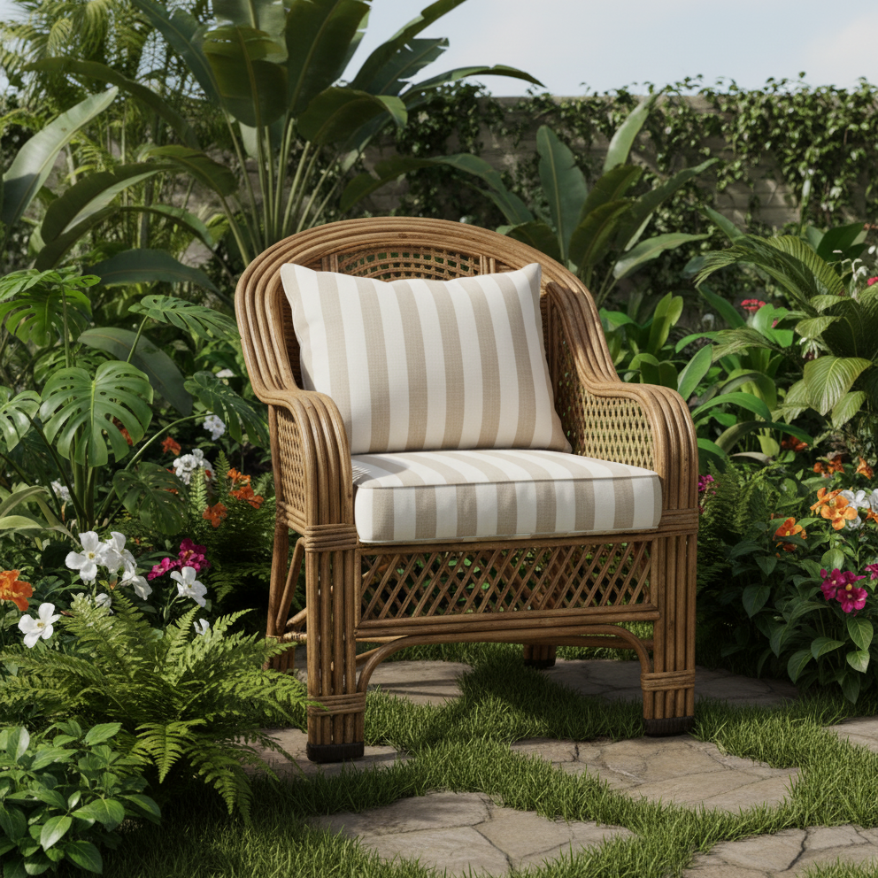 The Geometric Motif Barrel Chair