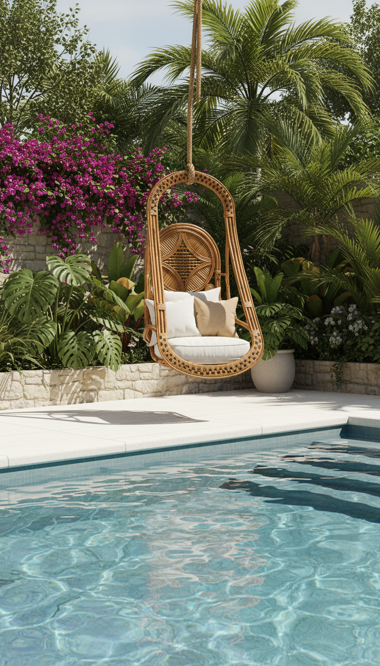 Handwoven Rattan Hanging Chair