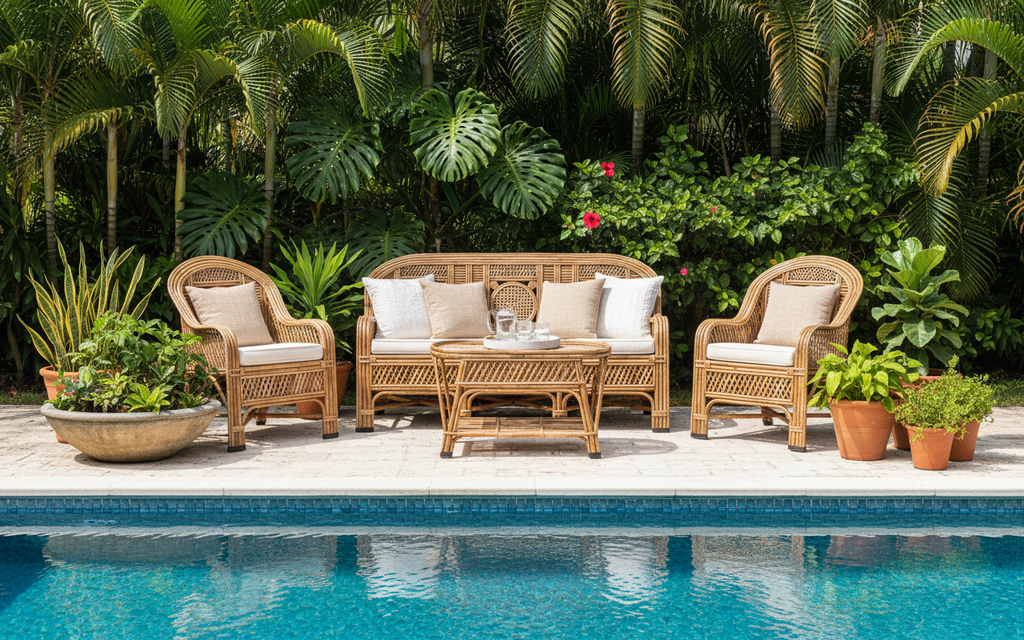 The Heritage Circle-Back Wicker Lounge