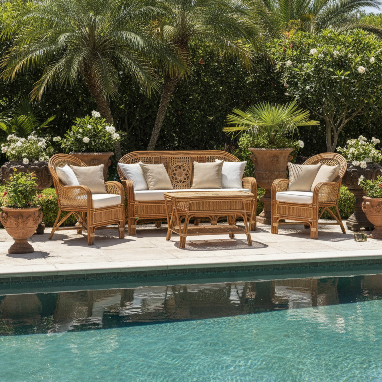 Monaco Floral Weave Lounge Suite