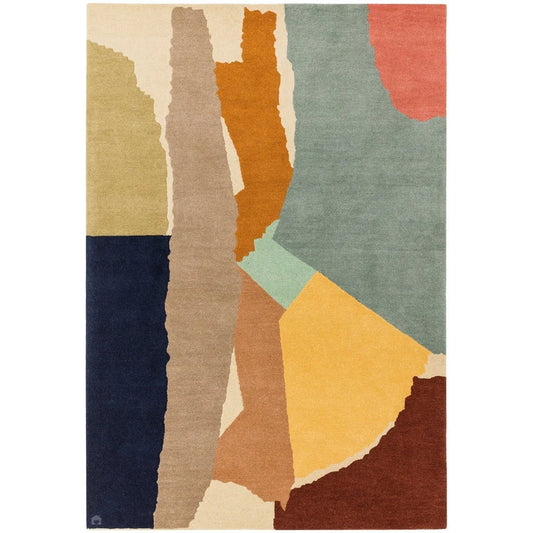 Abstract Modern Collage Hand-Tufted Rug -Bisha Rugs