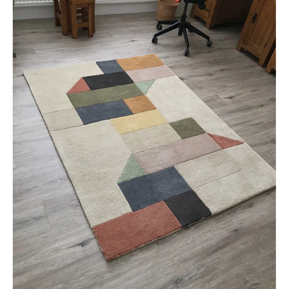 Modern Geometric Hand-Tufted Rug -Bisha Rugs
