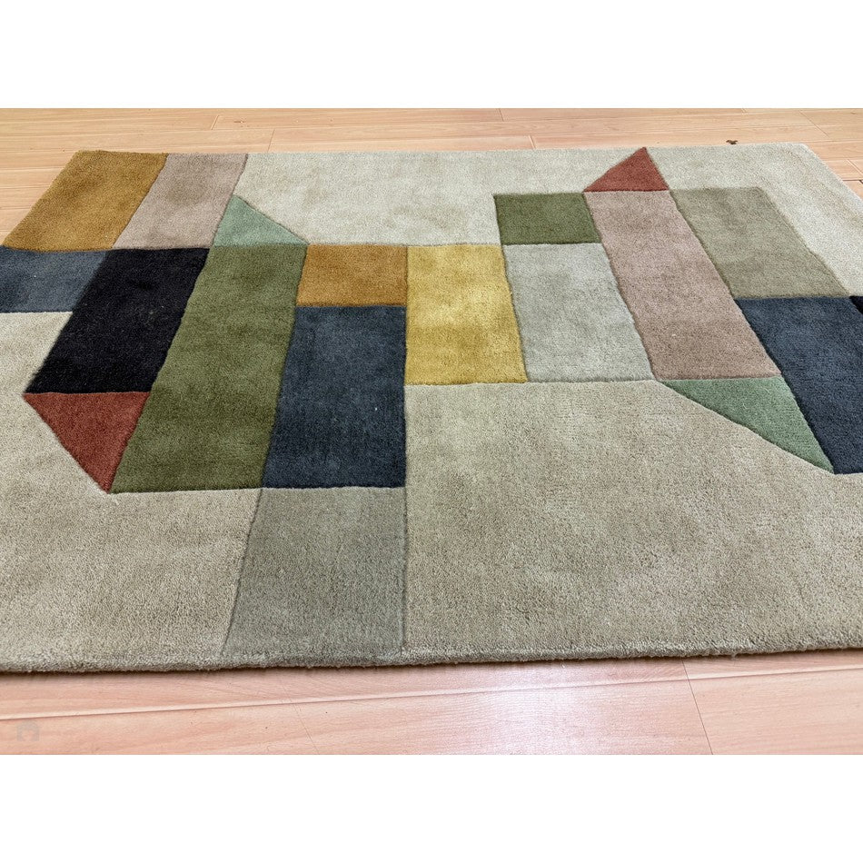 Modern Geometric Hand-Tufted Rug -Bisha Rugs