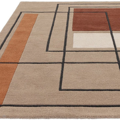 Outline Modern Geometric Hand-Tufted Rug -Bisha Rugs