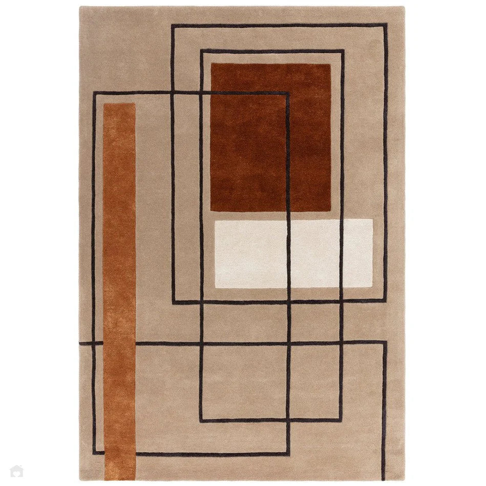 Outline Modern Geometric Hand-Tufted Rug -Bisha Rugs