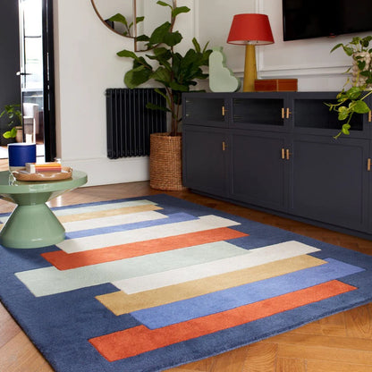 Stacks Modern Geometric Hand Tufted Rug -Bisha Rugs