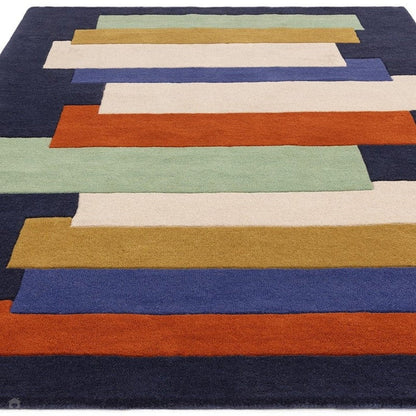 Stacks Modern Geometric Hand Tufted Rug -Bisha Rugs
