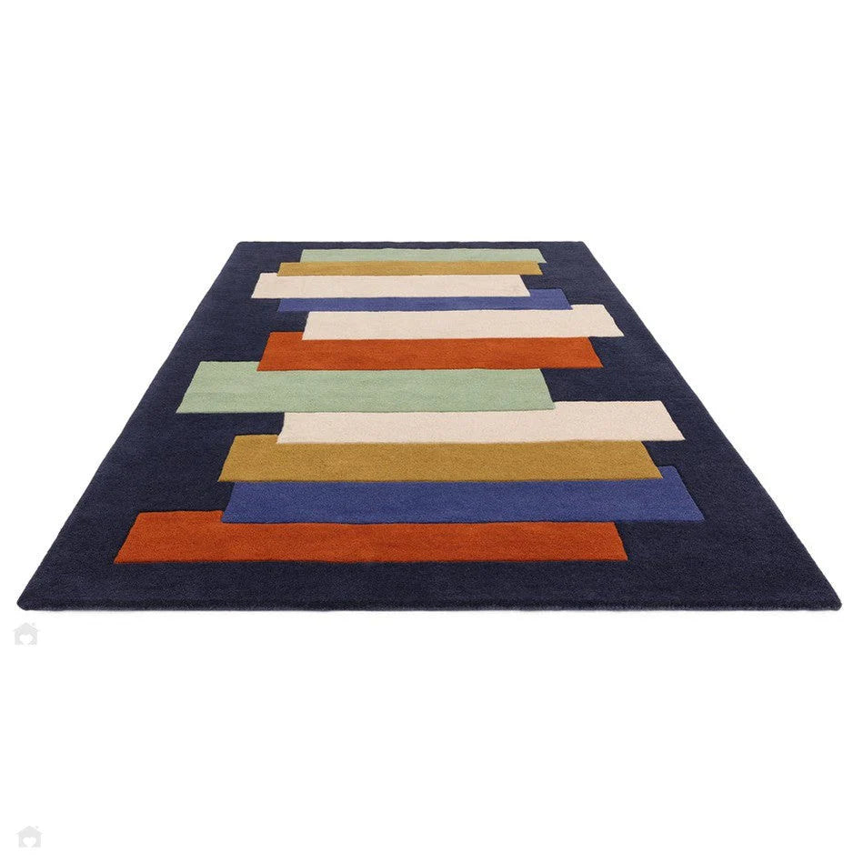 Stacks Modern Geometric Hand Tufted Rug -Bisha Rugs