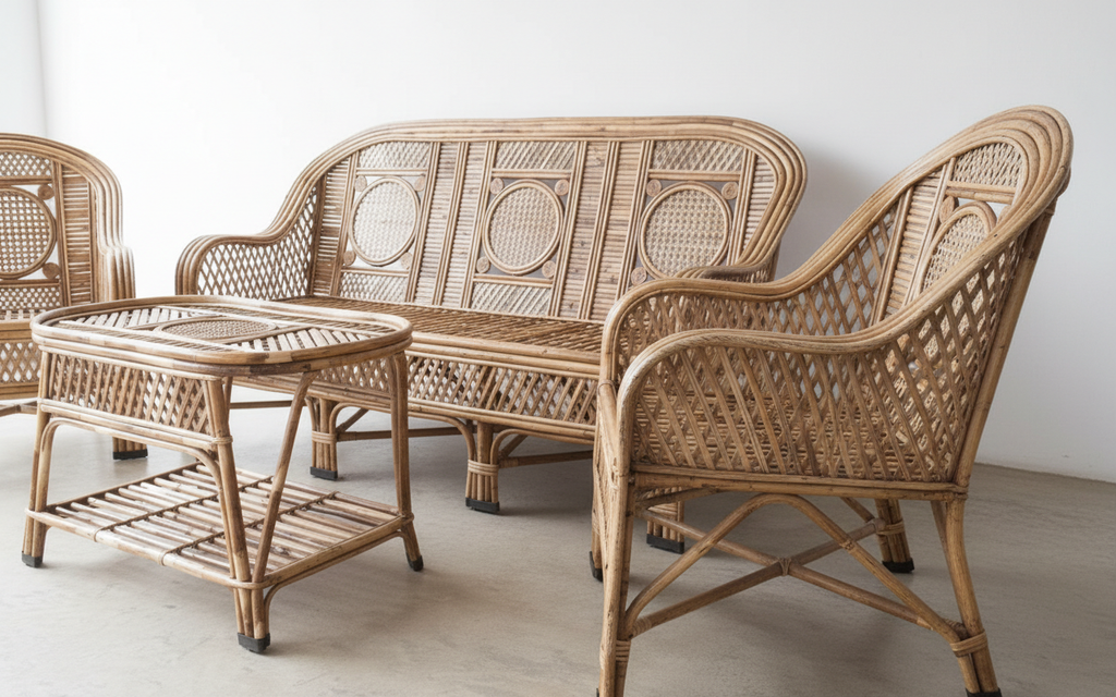The Heritage Circle-Back Wicker Lounge