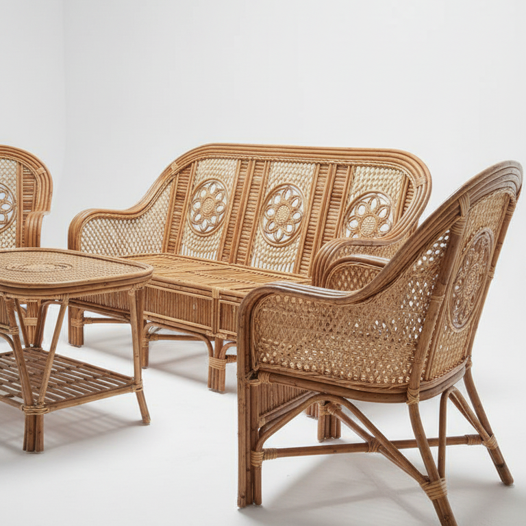 Monaco Floral Weave Lounge Suite