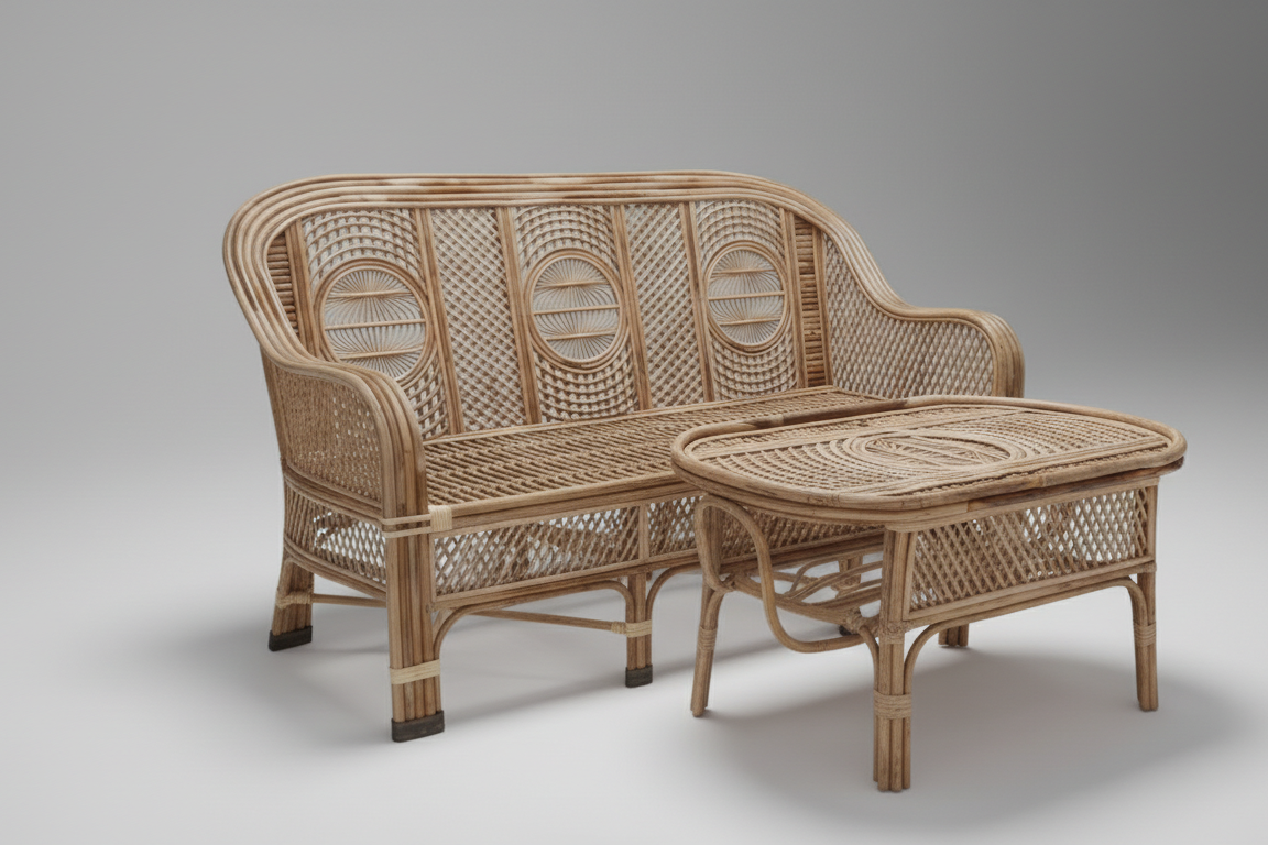 The Coastal Circle-Weave Living Set