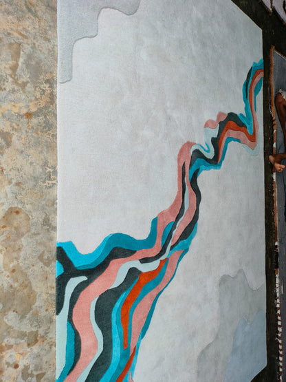 Multicolor Luxury Design Wool Area Rug