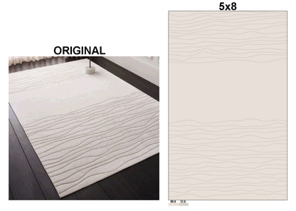 White Color Classic Design Area Rug