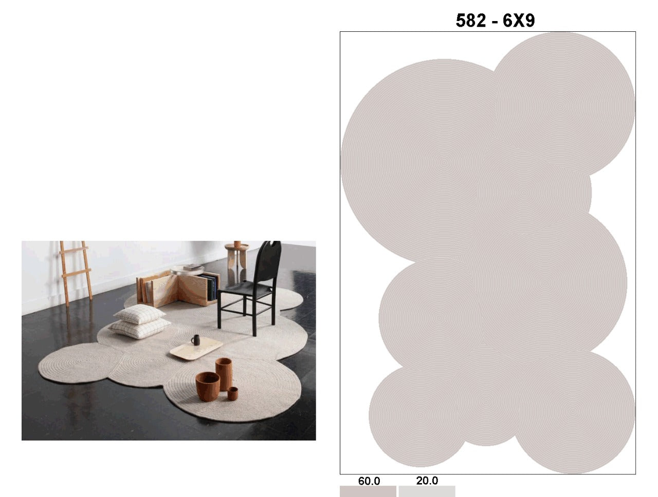 Micky Modern  Design Area Rug