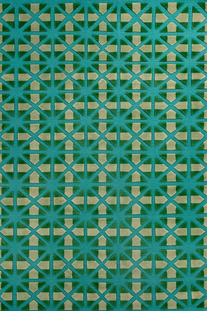 Bias Green Color Premium Design Rug-Bisha Rugs