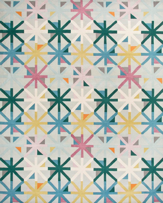 Criss Cross Multicolor Premium Design Area Rug-Bisha Rugs
