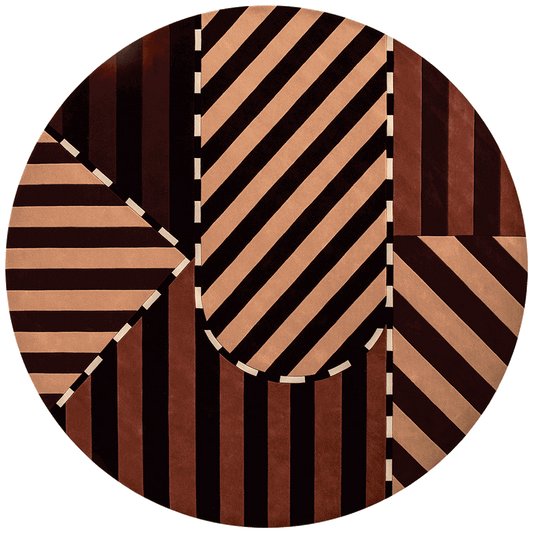 Figgoscope Geometric Design Hand-Tufted Round Rug-bisha-rugs