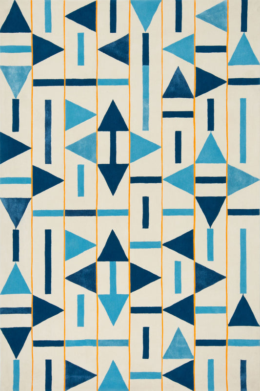 Hellenic Dreaming Geometric Design Hand-Tufted Area Rug-bisha-rugs