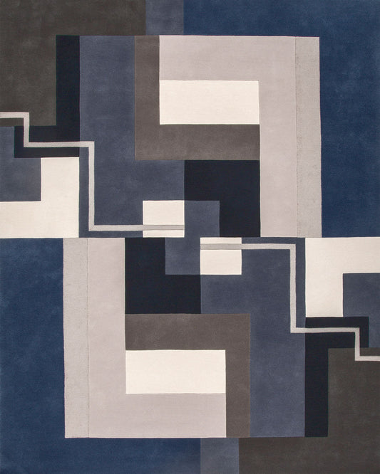 Dunand Modern Geometric Hand-Tufted Area Rug-Bisha Rugs