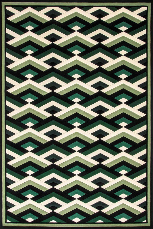 Moscow Geometric Design Hand-Tufted Rug-bisha-rugs