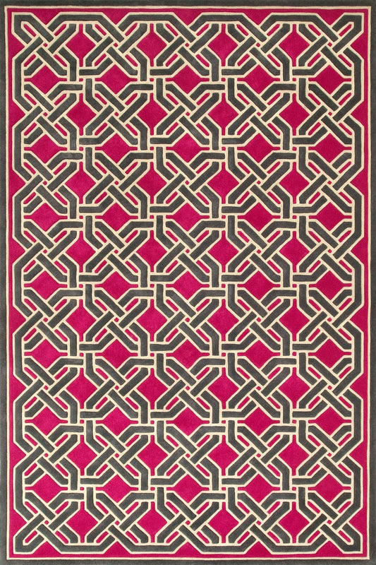 Oxford Geometric Design Hand-Tufted Rug-bisha-rugs